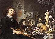 BAILLY, David Self-Portrait with Vanitas Symbols dddw oil painting reproduction